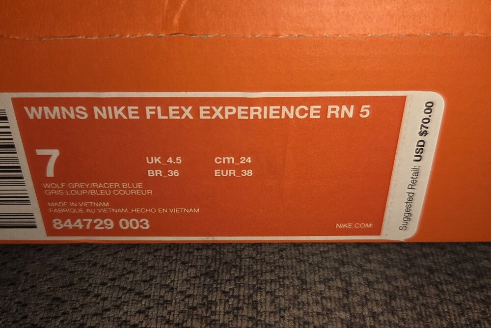Nike WMNS Flex Experience RN 5 - Wolf Grey/Racer Blue